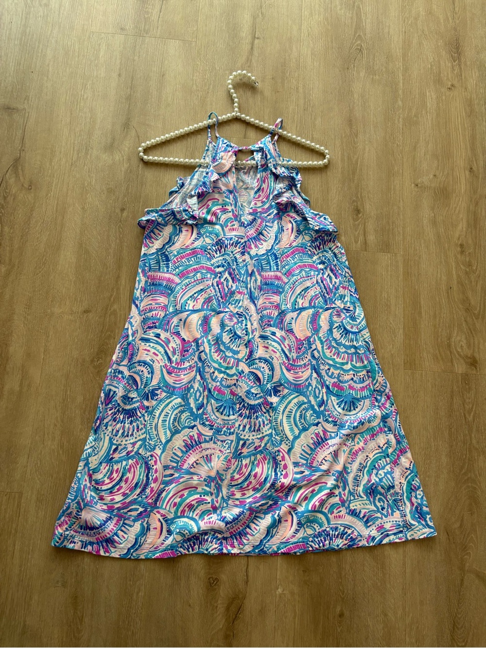 Lilly Pulitzer Pink, Blue & Cream Racerback Dress